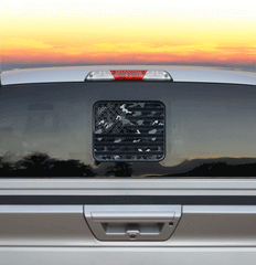 American Flag Camo Style Rear Window Printed Accent Decal For Ford F150/F250 (2015-2023)