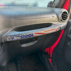 American Flag Style Passenger Grab Bar Accent Decal Kit For Jeep Wrangler (2011-2017)