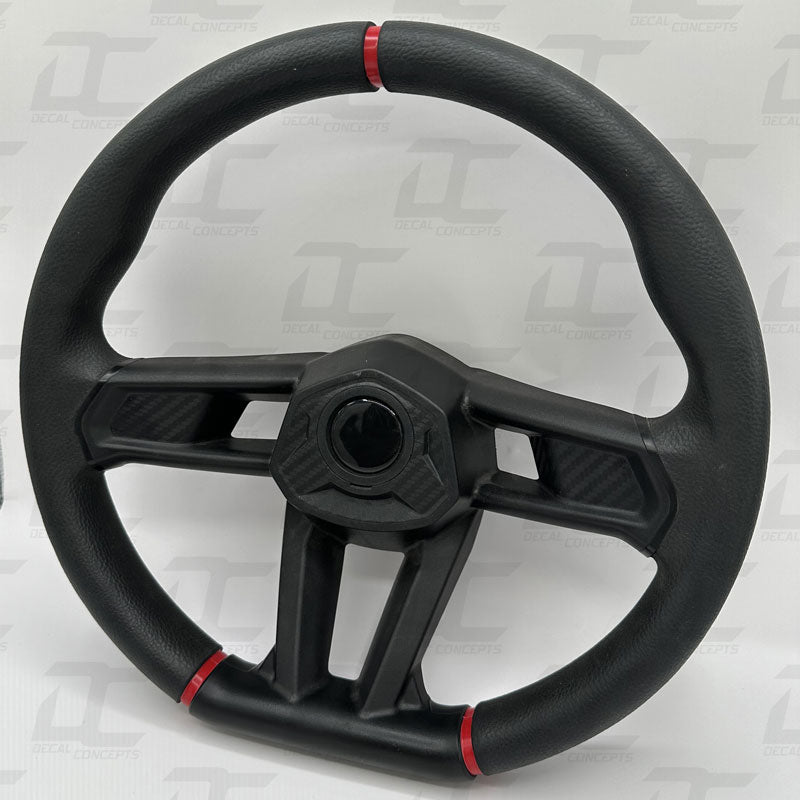 Steering Wheel Red Stripe Accent Decal Inlay Kit For Can-Am Maverick X3