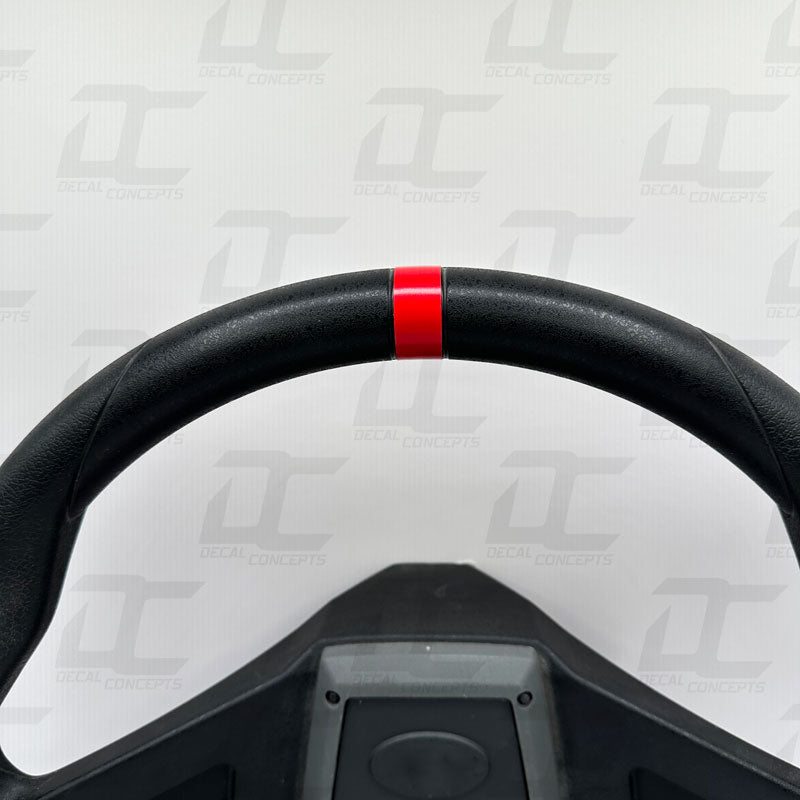 Steering Wheel Red Stripe Accent Decal Inlay Kit For Polaris RZR 1000