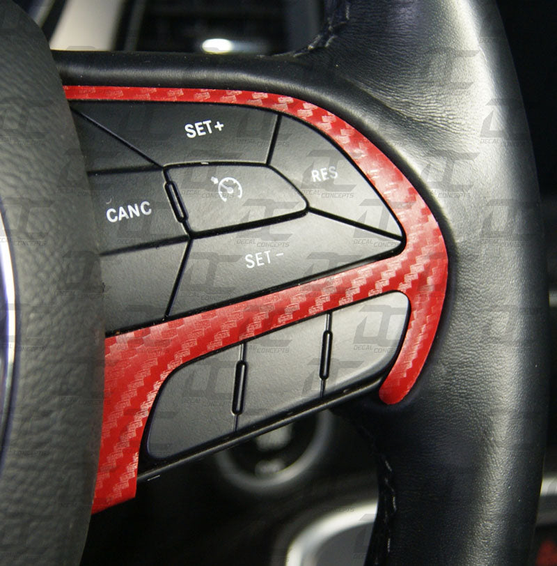 Full Steering Wheel Accent Decal Cover For Dodge Challenger (2015-2023)
