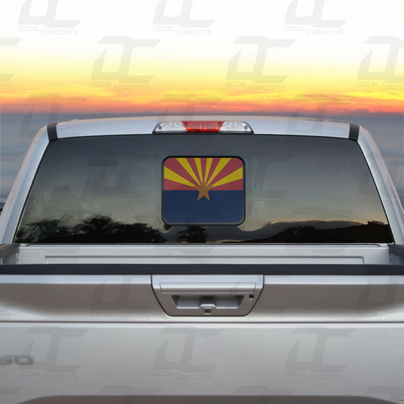 Arizona State Flag Rear Window Printed Accent Decal For Ford F150/F250 (2015-2023)
