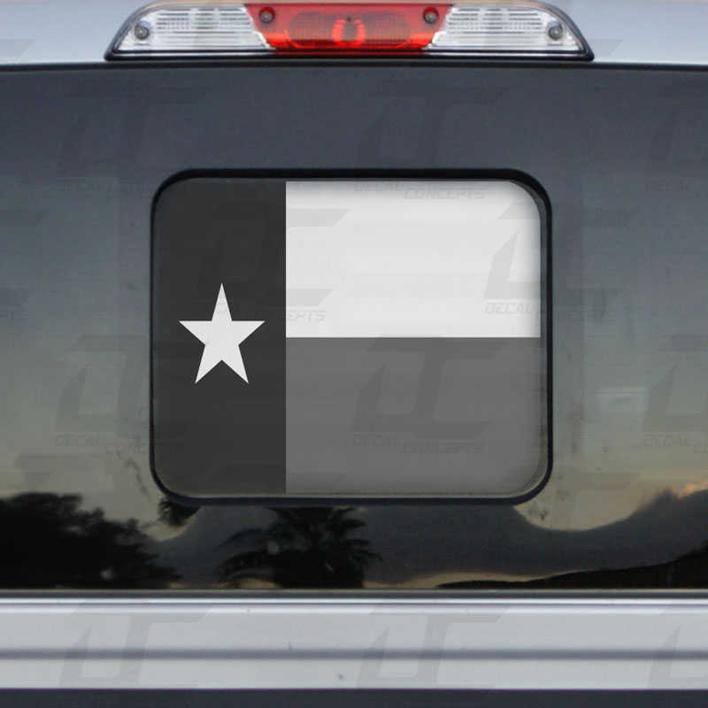 Texas State Flag Rear Window Printed Accent Decal For Ford F150/F250 (2015-2023)