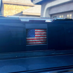 American Flag Rear Window Printed Accent Decal For Silverado/Sierra (2019-2024)