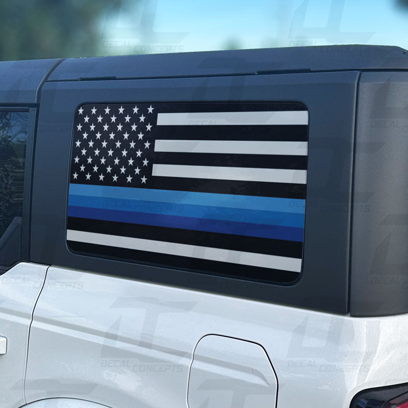 American Flag Rear Side Window Accent Decal Kit For Ford Bronco 4 door ...