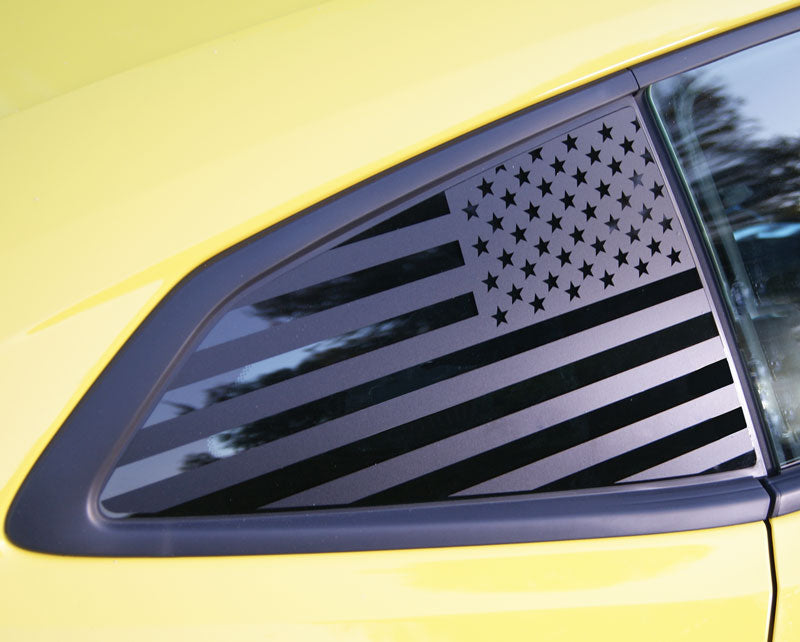 American Flag Rear Quarter Window Accent Decal For Chevy Camaro (2016-2023)