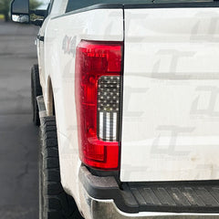 American Flag Rear Reverse Light Accent Decal Kit For Ford F250 / F350 (2017-2019)