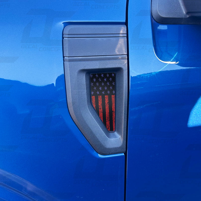 American Flag Fender Badge Emblem Accent Decal Kit For Ford Maverick (2022+)