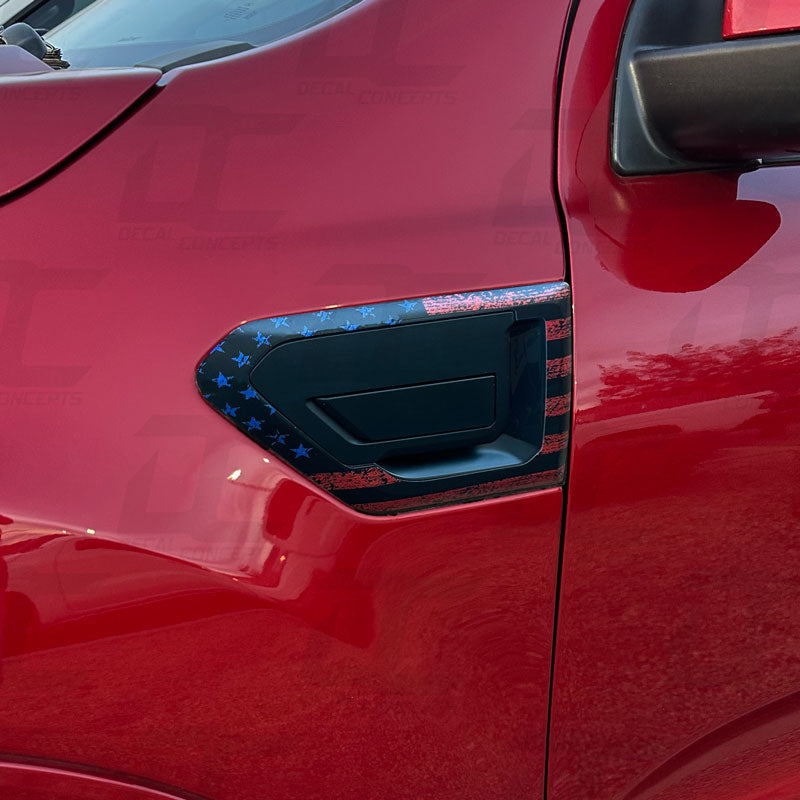 American Flag Fender Badge Emblem Accent Decal Kit For Ford Ranger (20 ...