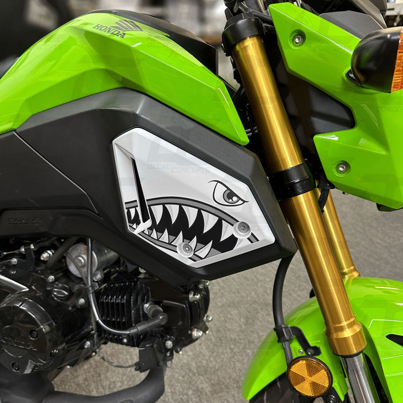 Shark Mouth Side Body Fairing Accent Decal Graphic Kit For Honda Grom (2017-2020)