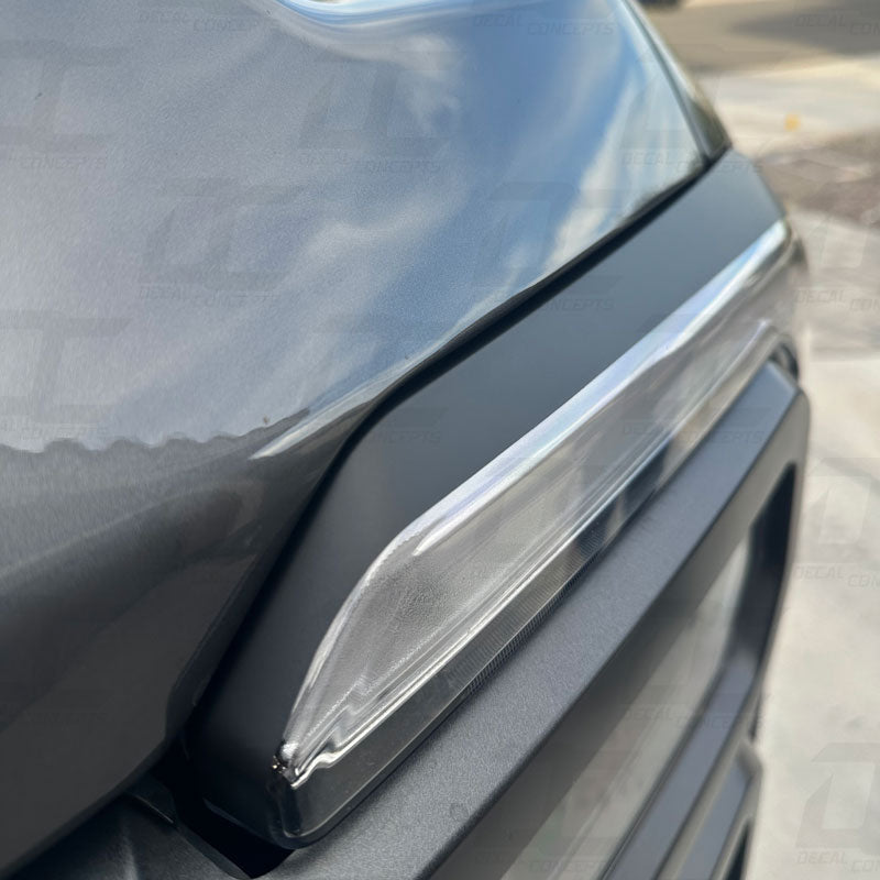 Headlight Chrome Delete Accent Decal Wrap Kit For Ford F250 / F350 (2023+)