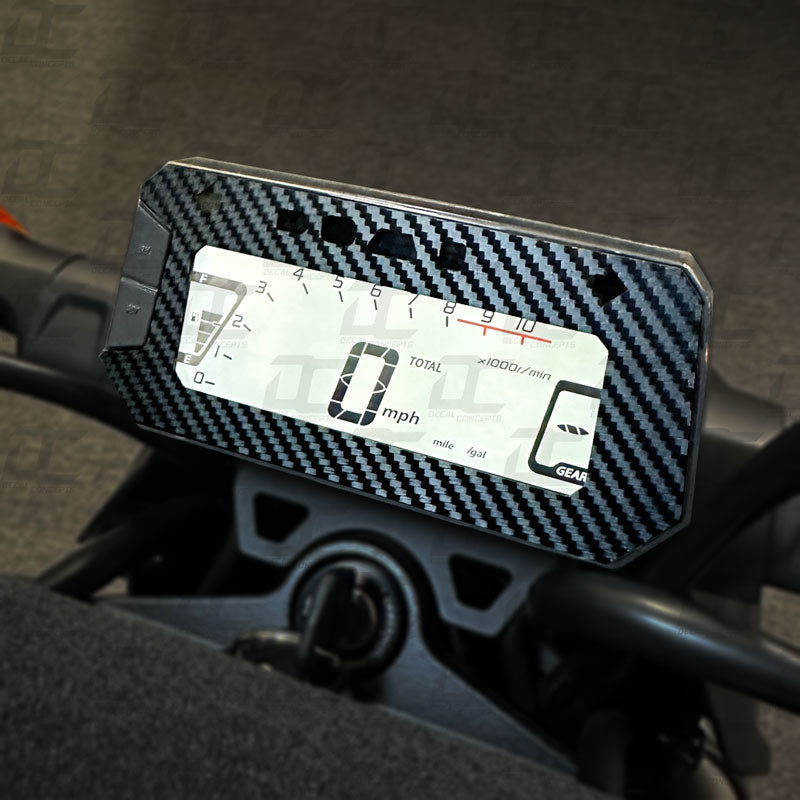 Carbon Fiber Speedo Dash Cluster Accent Decal Kit For Honda Grom (2022+)