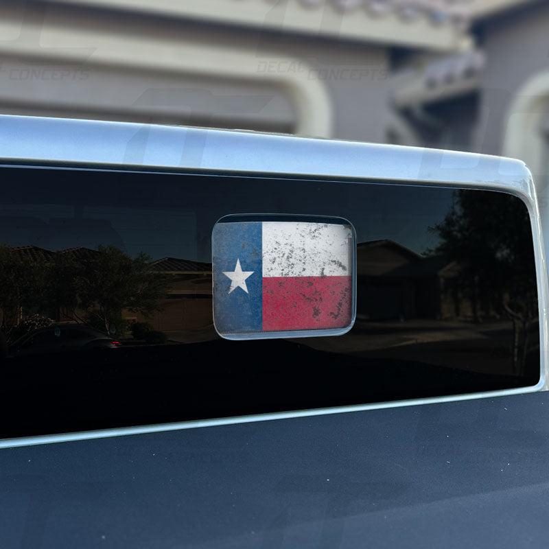 Texas State Flag Rear Window Printed Accent Decal For Jeep Gladiator (2020-2024)
