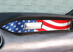 American Flag Passenger Dash Trim Accent Decal For Ford Mustang (2015-2023)