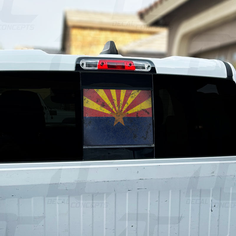 Arizona State Flag Rear Window Printed Accent Decal For Dodge Ram (2019-2024)