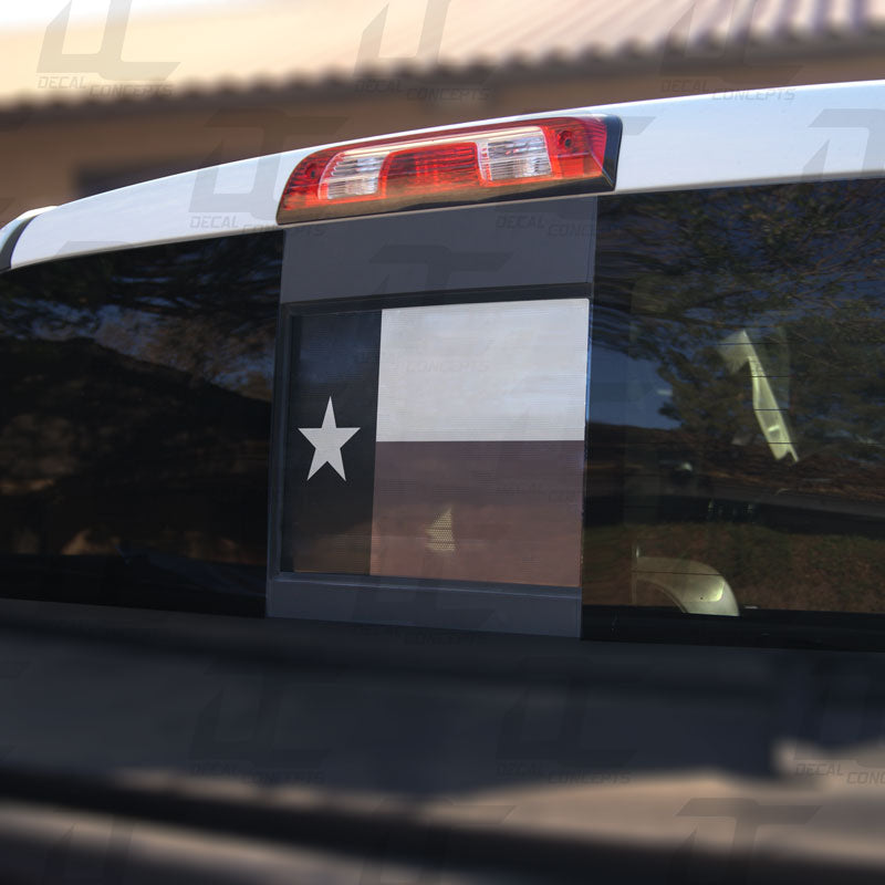 Texas State Flag Rear Window Printed Accent Decal For Silverado/Sierra (2014-2018)