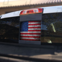 American Flag Rear Window Printed Accent Decal For Silverado/Sierra (2019-2023)
