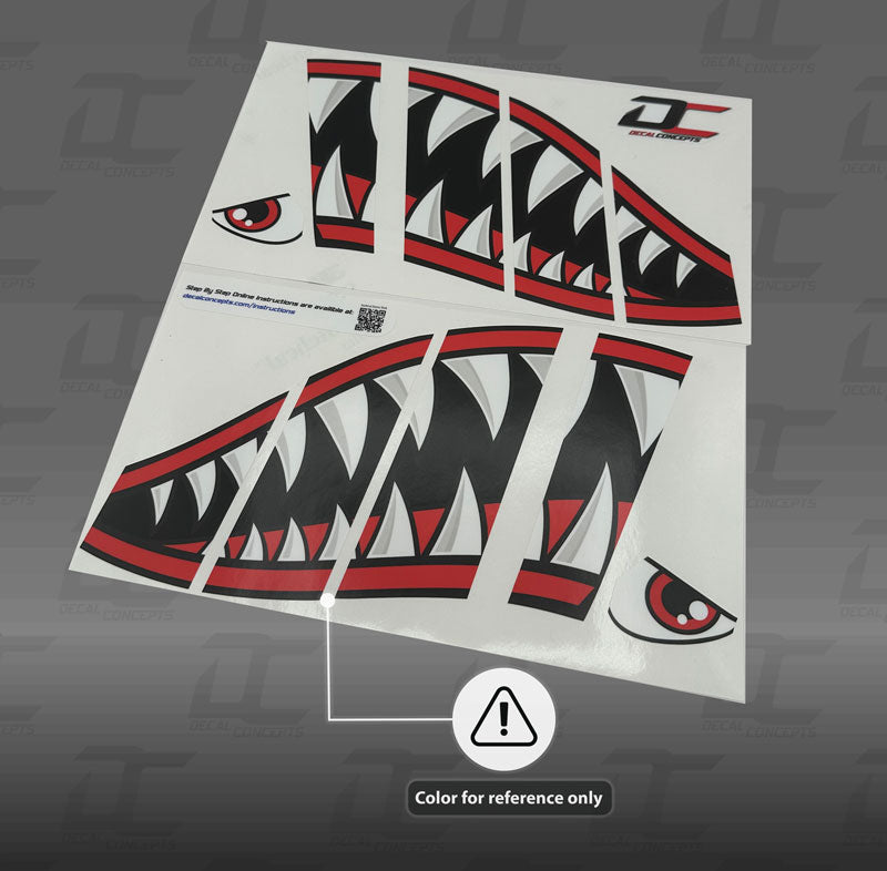 Shark Mouth Flying Tigers Battery Accent Decal Graphic Kit For Talaria MX3/MX4