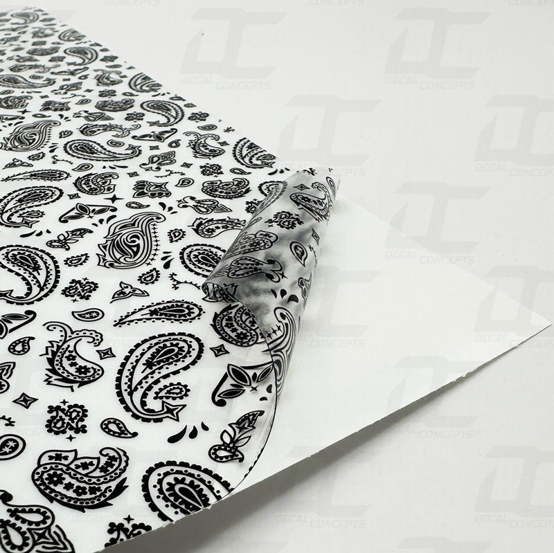 Paisley Pattern Clear Vinyl Wrap Material