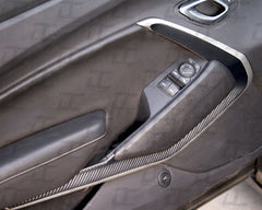 Carbon Fiber Door Panel Trim Decal Kit For Chevy Camaro (2016-2023)