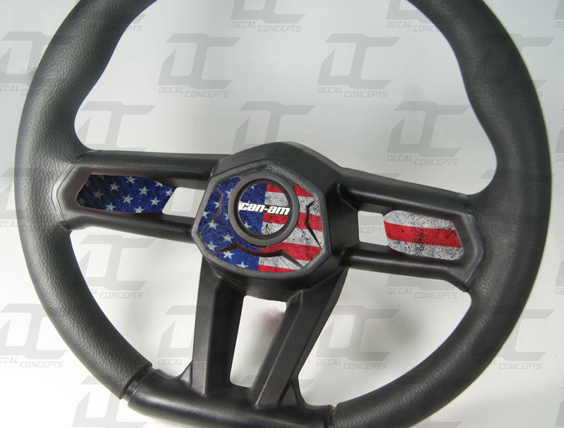 Steering Wheel Dress Up Decal Kit Inlay For Can-Am Maverick X3