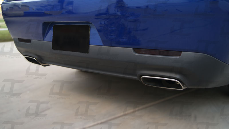 Smoke Pre-Cut Tail Light & Side Marker Tint Vinyl Overlay Kit For Dodge Challenger 2015-2022