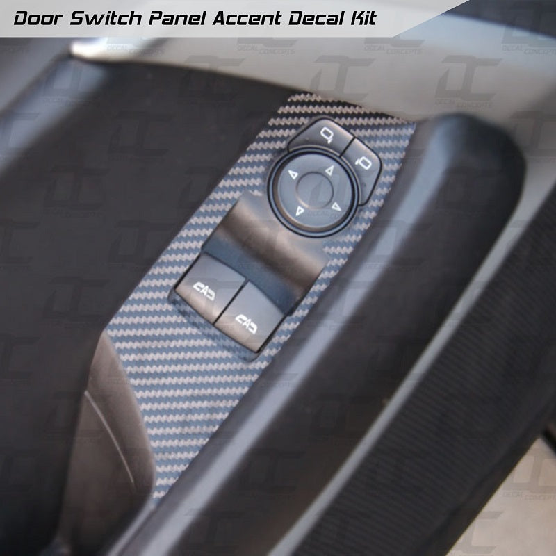 Red Carbon Fiber Interior Door Panel Cover Strips – For Chevrolet Camaro 2016-2024