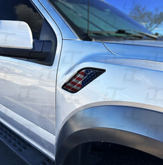 American Flag Fender Vent Accent Decal Kit For Ford Raptor (2017-2020)