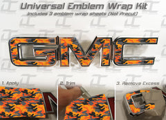 Front Universal Emblem Overlay Wrap For 2007+ GMC