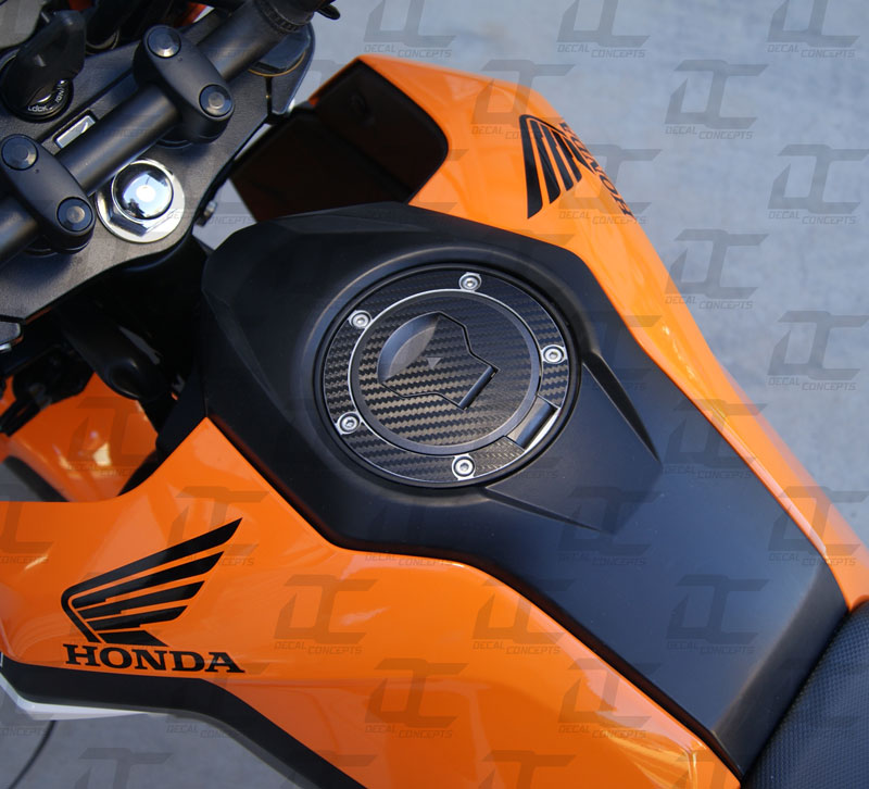 Carbon Fiber Gas Cap Accent Decal Graphic Kit For Honda Grom (2017-2024)