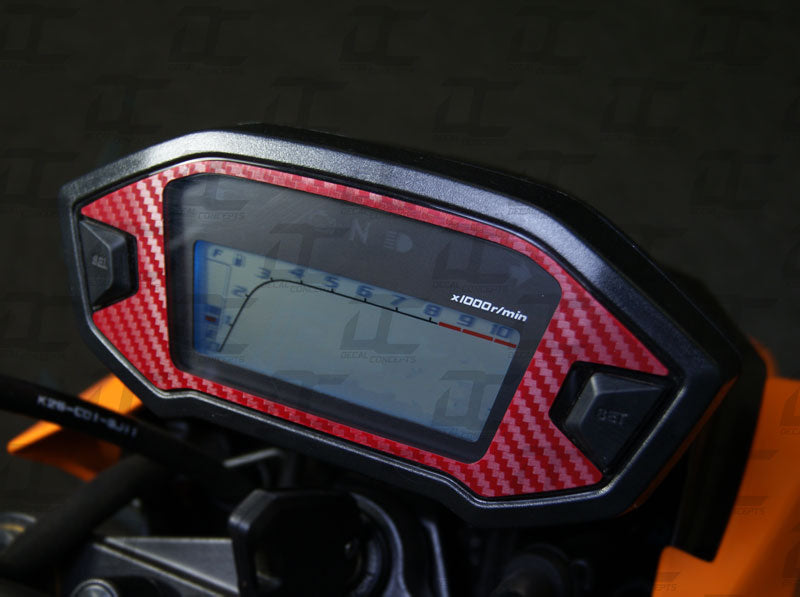 Carbon Fiber Speedo Dash Cluster Accent Decal Kit For Honda Grom (2014-2020)