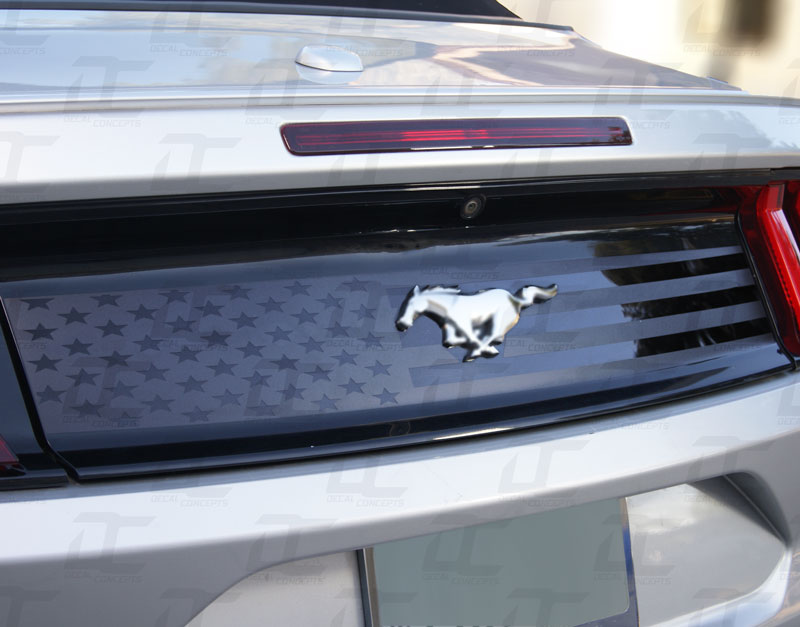 American Flag Rear Trunk Panel Accent Decal Kit For Ford Mustang (2015 ...