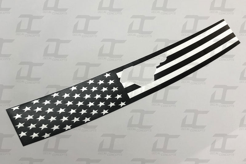 American Flag Rear Trunk Panel Accent Decal Kit For Ford Mustang (2015-2023)