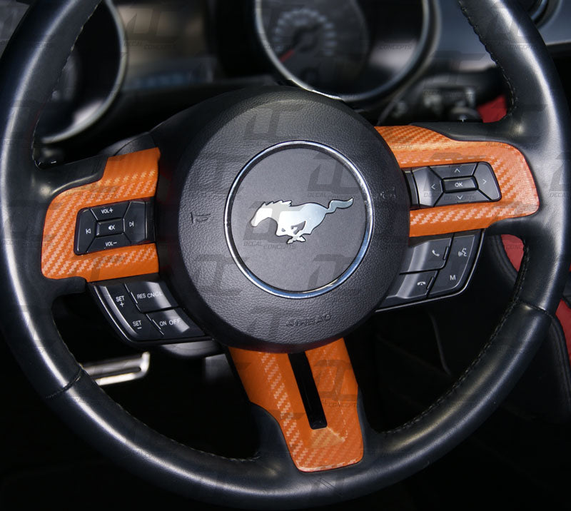 Steering Wheel Accent Decal Cover For Ford Mustang (2015-2023)