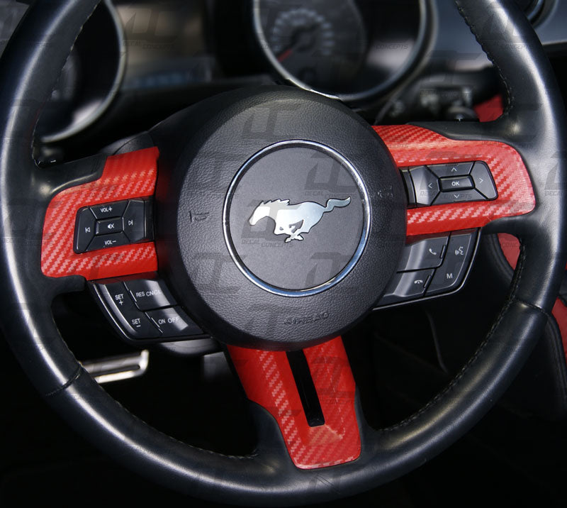 Steering Wheel Accent Decal Cover For Ford Mustang (2015-2023)