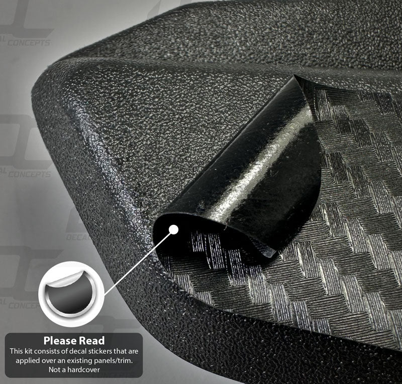 Carbon Fiber Rear Fender Accent Decal Kit For Surron