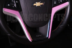 Carbon Fiber Steering Wheel Accent Decal For Chevy Camaro (2012-2015)