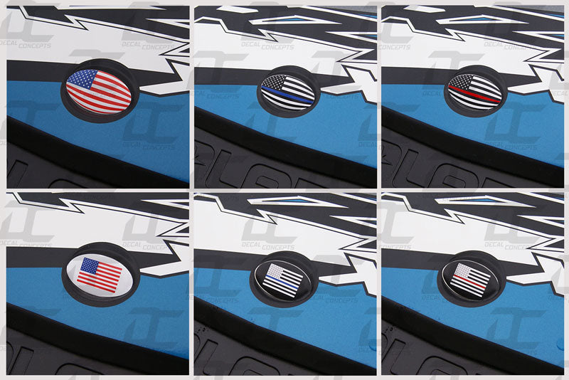 Emblem Decal Overlay Pack - American Flag Style - For Polaris Models