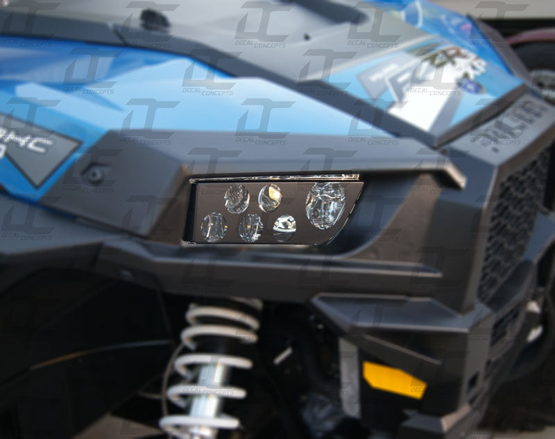 Headlight Decal Overlay Kit For Polaris RZR 1000