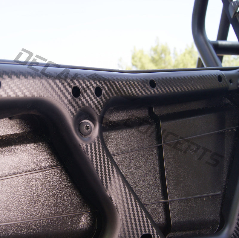 Carbon Fiber Interior Door Frame Decal Kit For Polaris RZR 1000