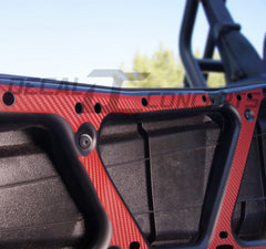 Carbon Fiber Interior Door Frame Decal Kit For Polaris RZR 1000