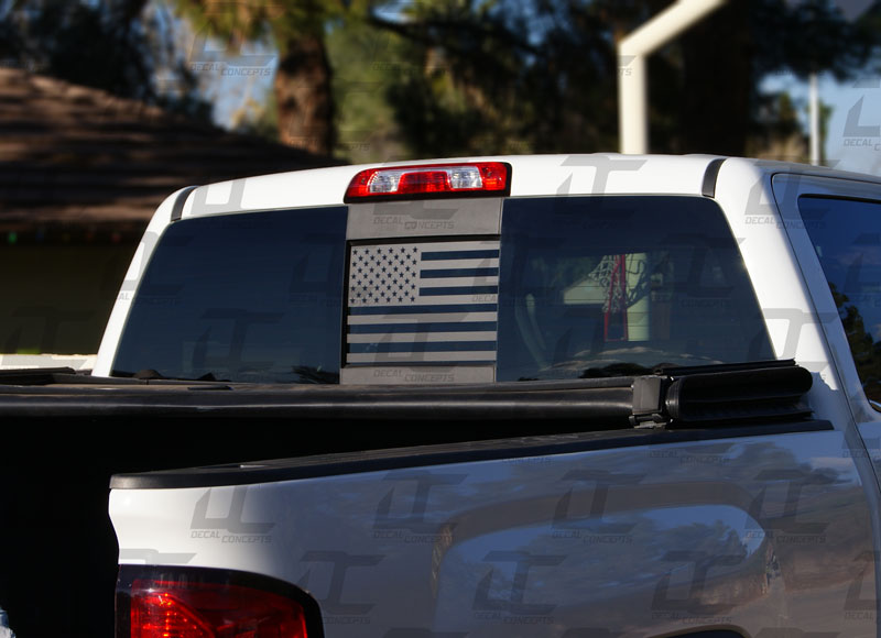 American Flag Rear Window Accent Decal For Silverado/Sierra (2015-2018)
