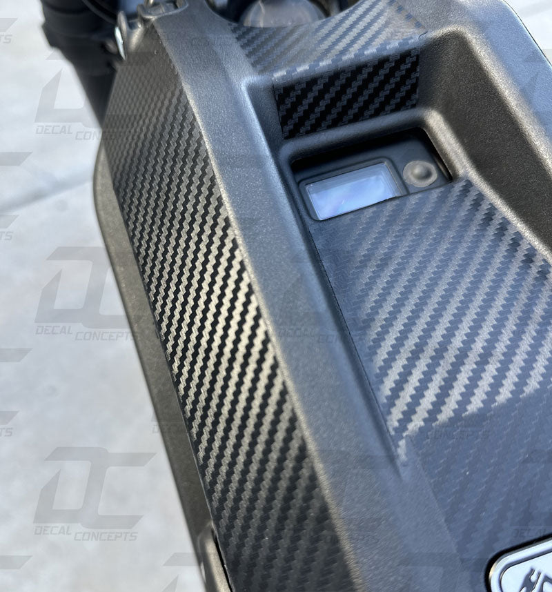 Carbon Fiber Battery Cover Accent Decal Wrap Kit For Surron