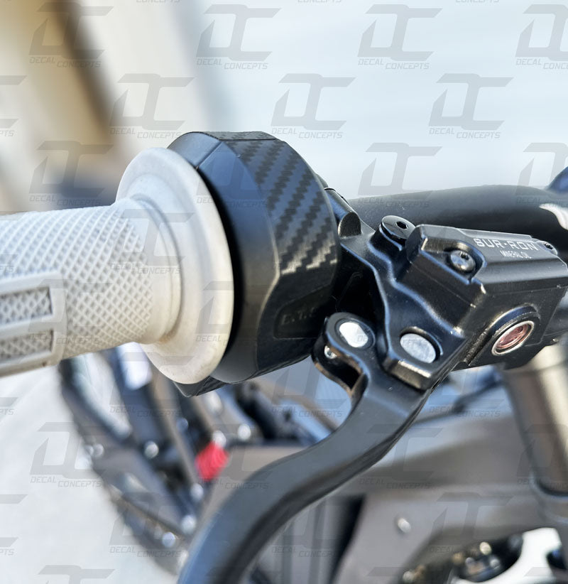 Surron Throttle Handle Kit With Cable - Imitation Carbon Fiber Quick Twister For Electric Dirt Bikes