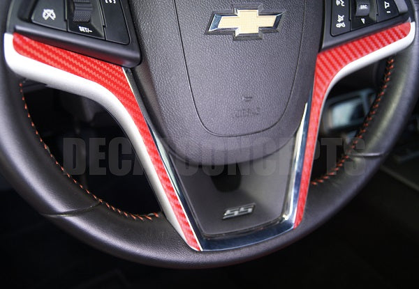 Carbon Fiber Steering Wheel Accent Decal For Chevy Camaro (2012-2015)